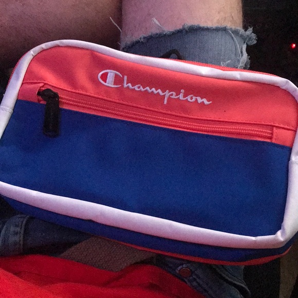 champion waist bag blue